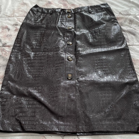 NWT Rachel Comey x Target faux crocodile skin pencil skirt brown, size 8,12,16 - Picture 4 of 16